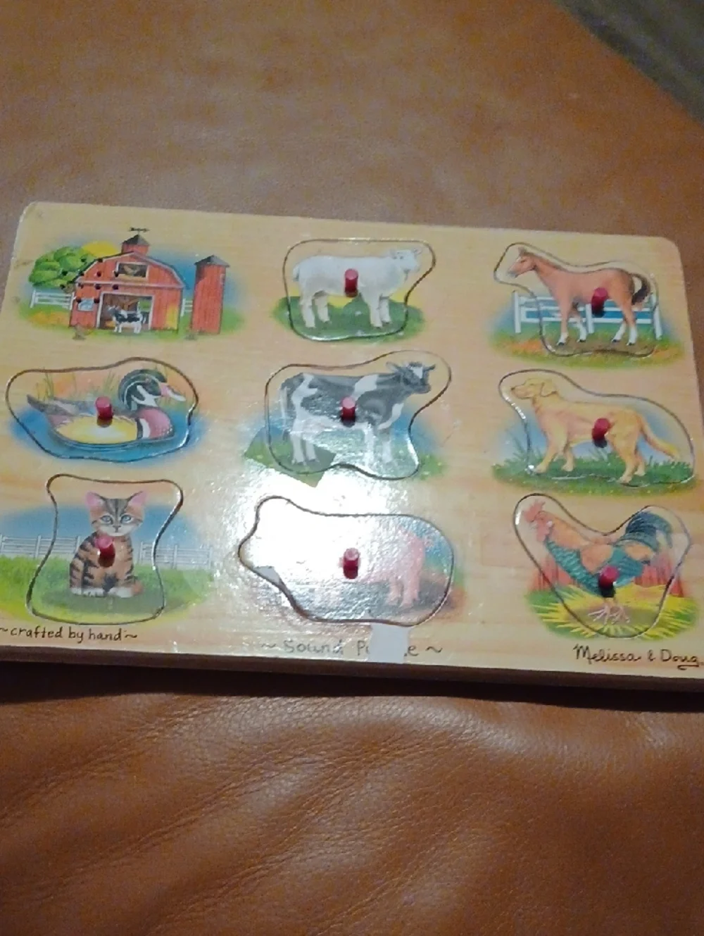 - Melissa & Doug Farm Animal Sound Puzzle — Multicolor Wooden Kids Toy - Picture 7 of 13